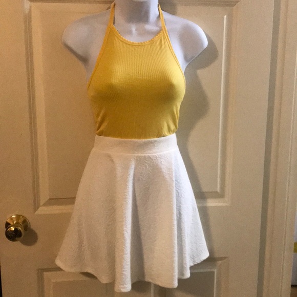 Wet Seal Dresses & Skirts - White Floral Skater Skirt